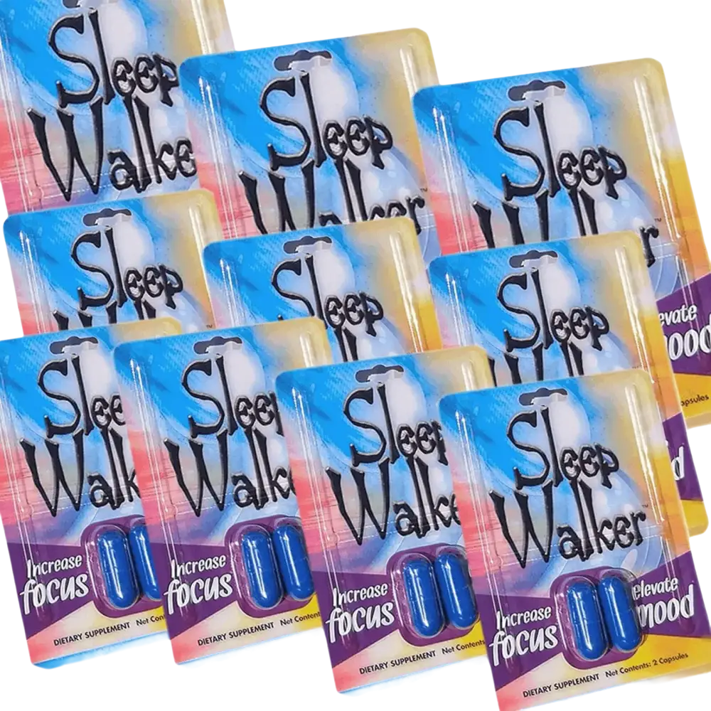 Sleep Walker Capsules Focus & Mood Optimizer Blister - 24 Pack of 2CT Full Box - Dietary Supplement
