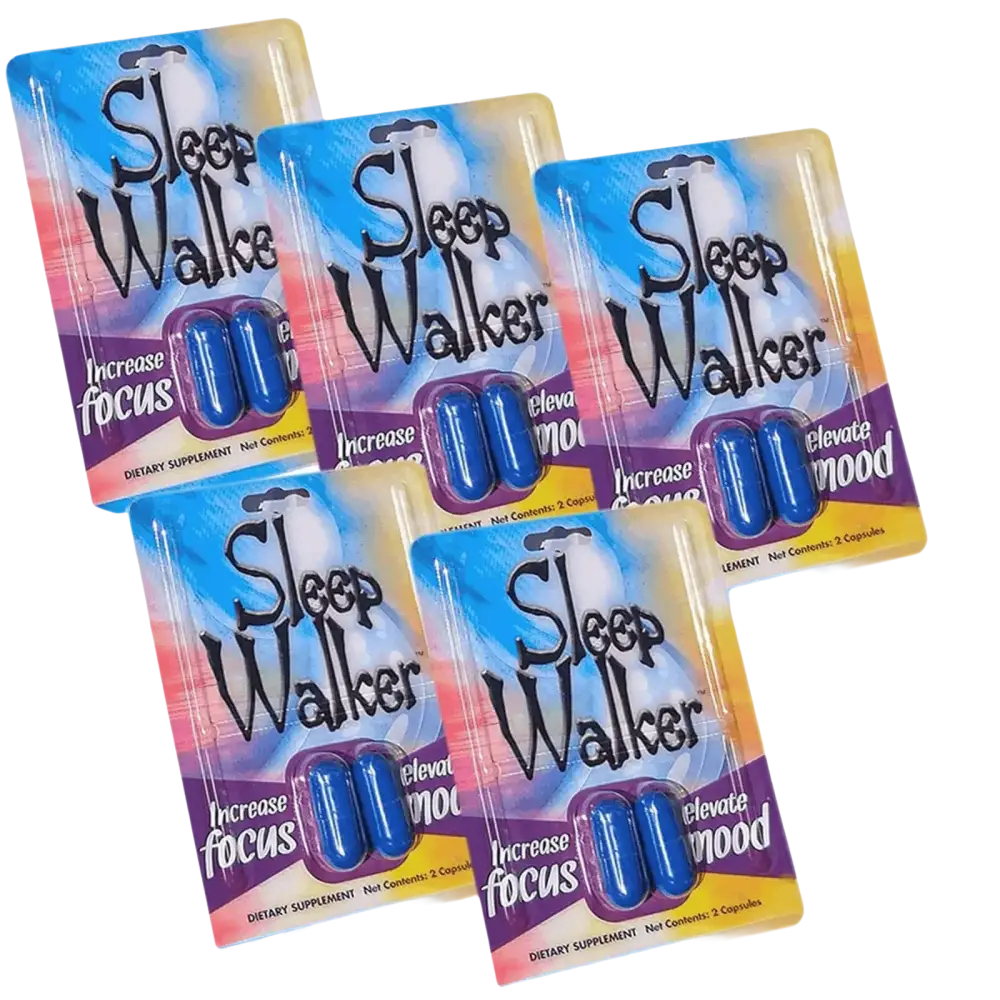 Sleep Walker Capsules Focus & Mood Optimizer Blister - 24 Pack of 2CT Full Box - Dietary Supplement