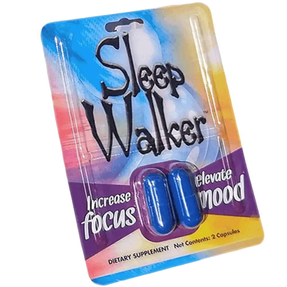Sleep Walker Capsules Focus & Mood Optimizer Blister - 24 Pack of 2CT Full Box - Dietary Supplement