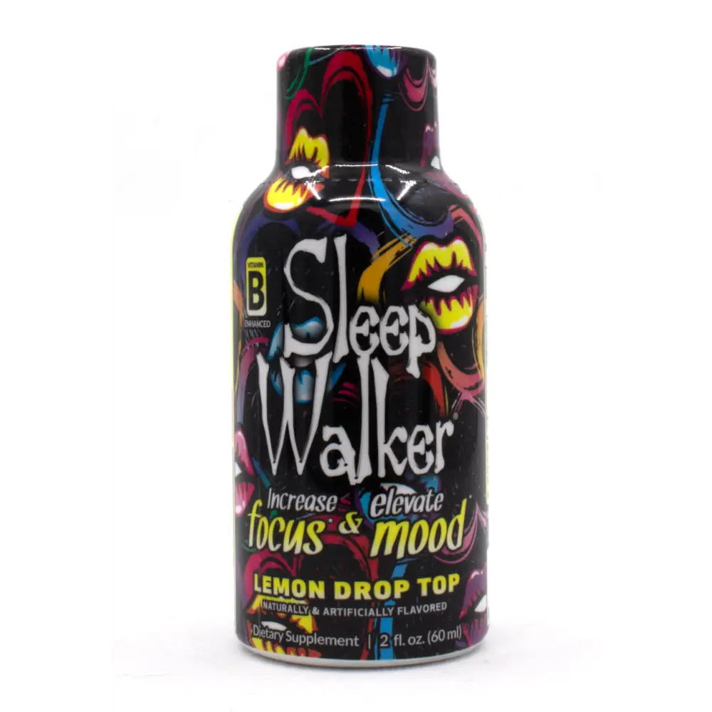 Sleep Walker Lemon Drop Shots Full Box Focus & Mood Optimizer - Dietary Supplement