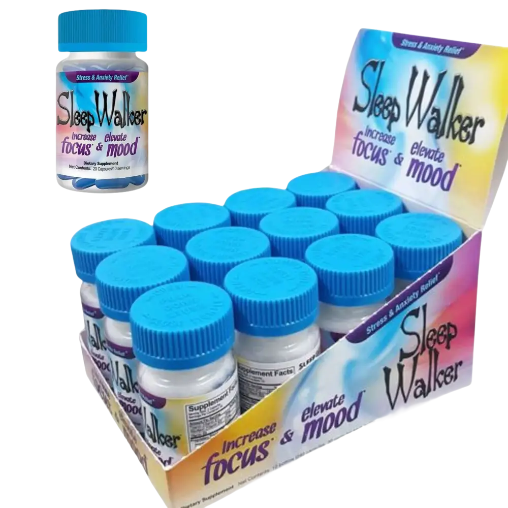 20 Capsules Sleep Walker Mood Enhancer Bottle Red Dawn RXD - Dietary Supplement