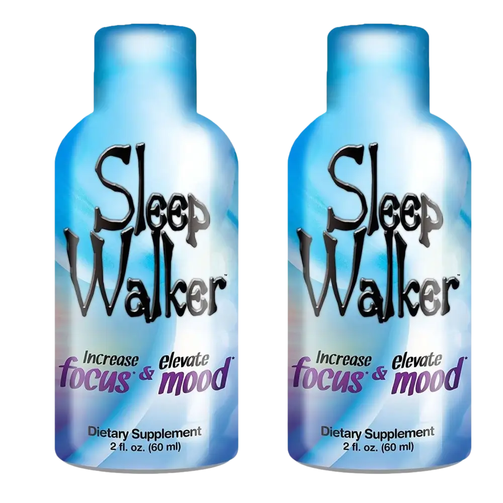 Sleep Walker Shots Focus & Mood Optimizer Full Box 12 Bottles 2oz - Dietary Supplement
