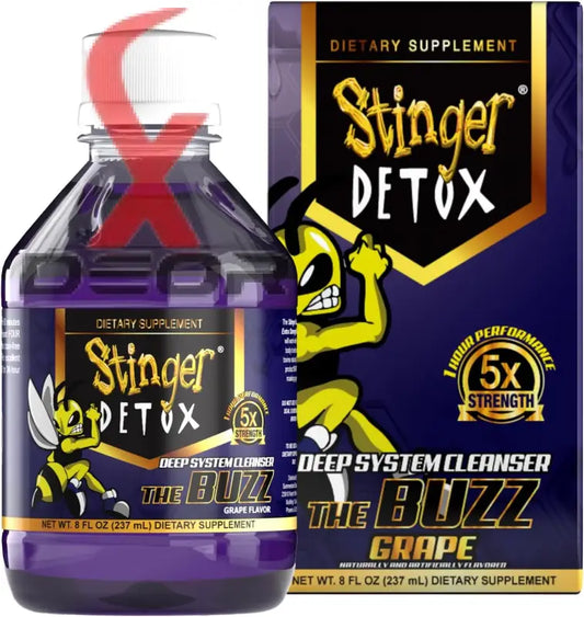 Stinger detox buzz 5x extra strength drink – grape 8 fl oz