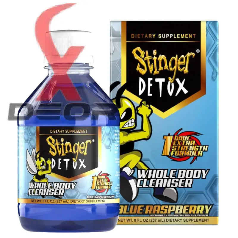 Stinger detox whole body cleanser – 1 hour extra strength drink blue raspberry 8 fl oz