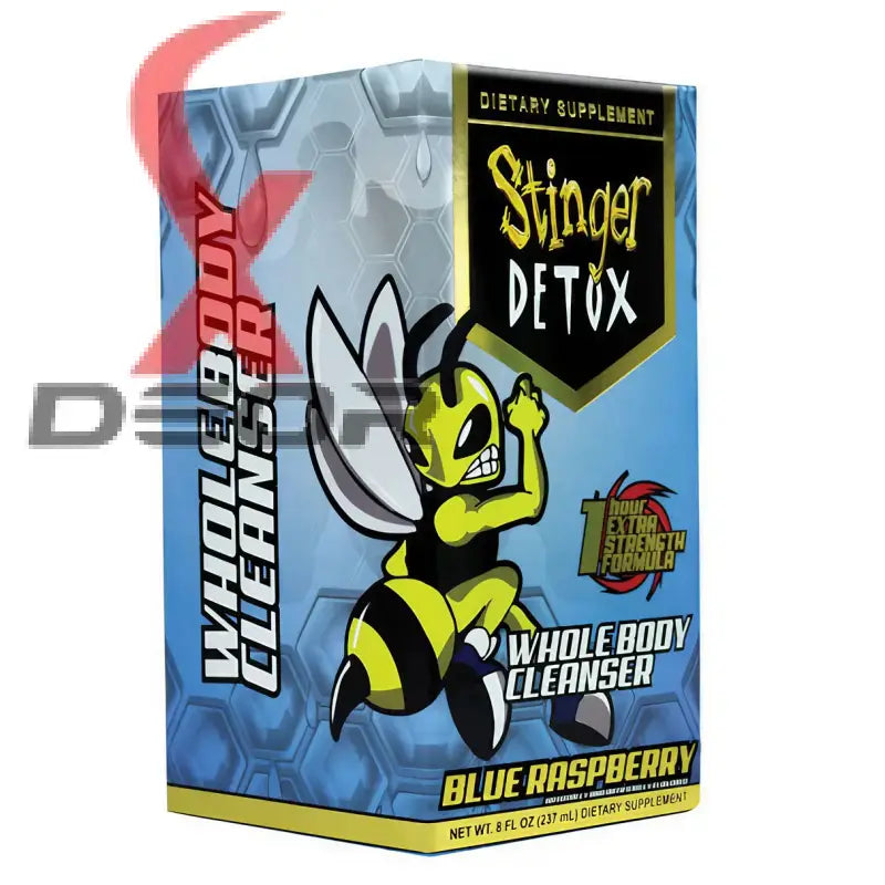 Stinger detox whole body cleanser – 1 hour extra strength drink blue raspberry 8 fl oz