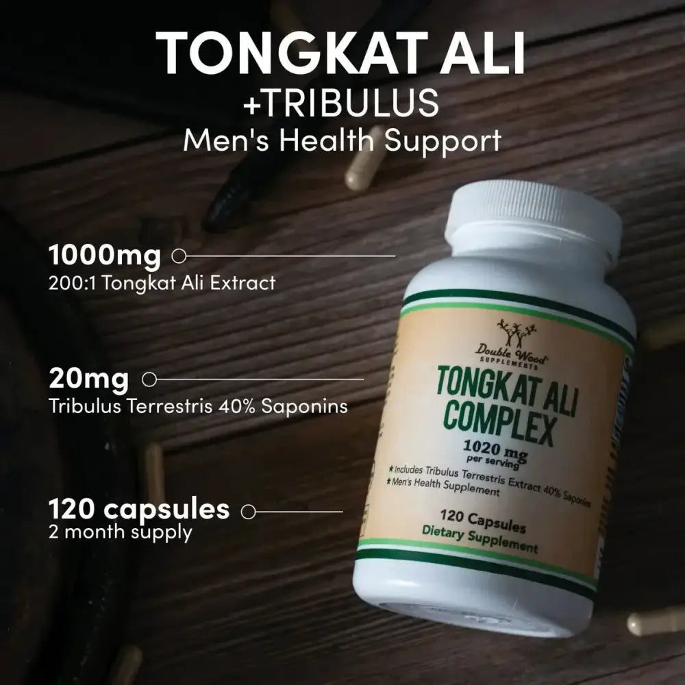 Tongkat Ali Extract 1000mg – Yellow Eurycoma Longifolia Jack – 120 Capsules - Dietary Supplement