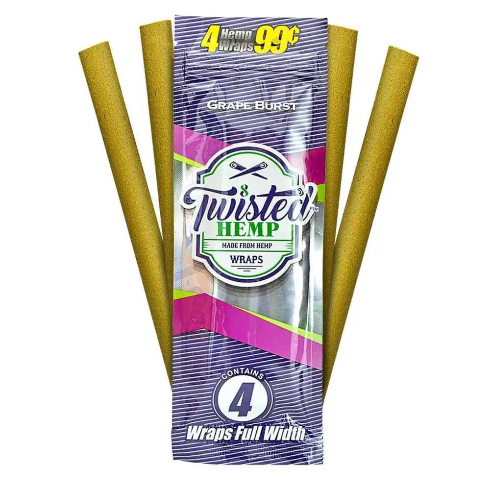 Twisted Hemp Grape Burst Wraps Full Box - Papers and Wraps