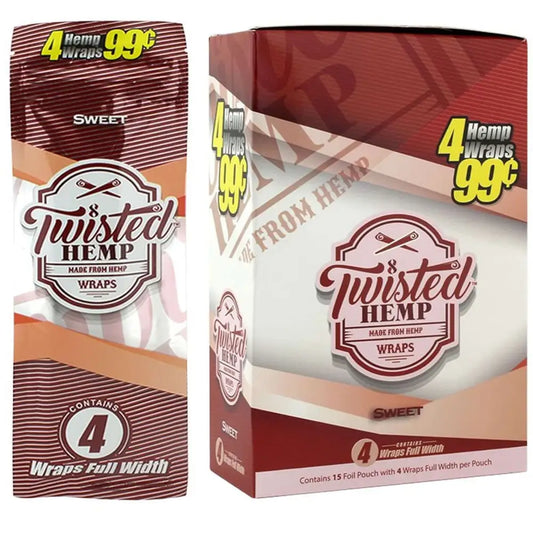 Twisted Hemp Sweet Wraps Full Box - Papers and Wraps