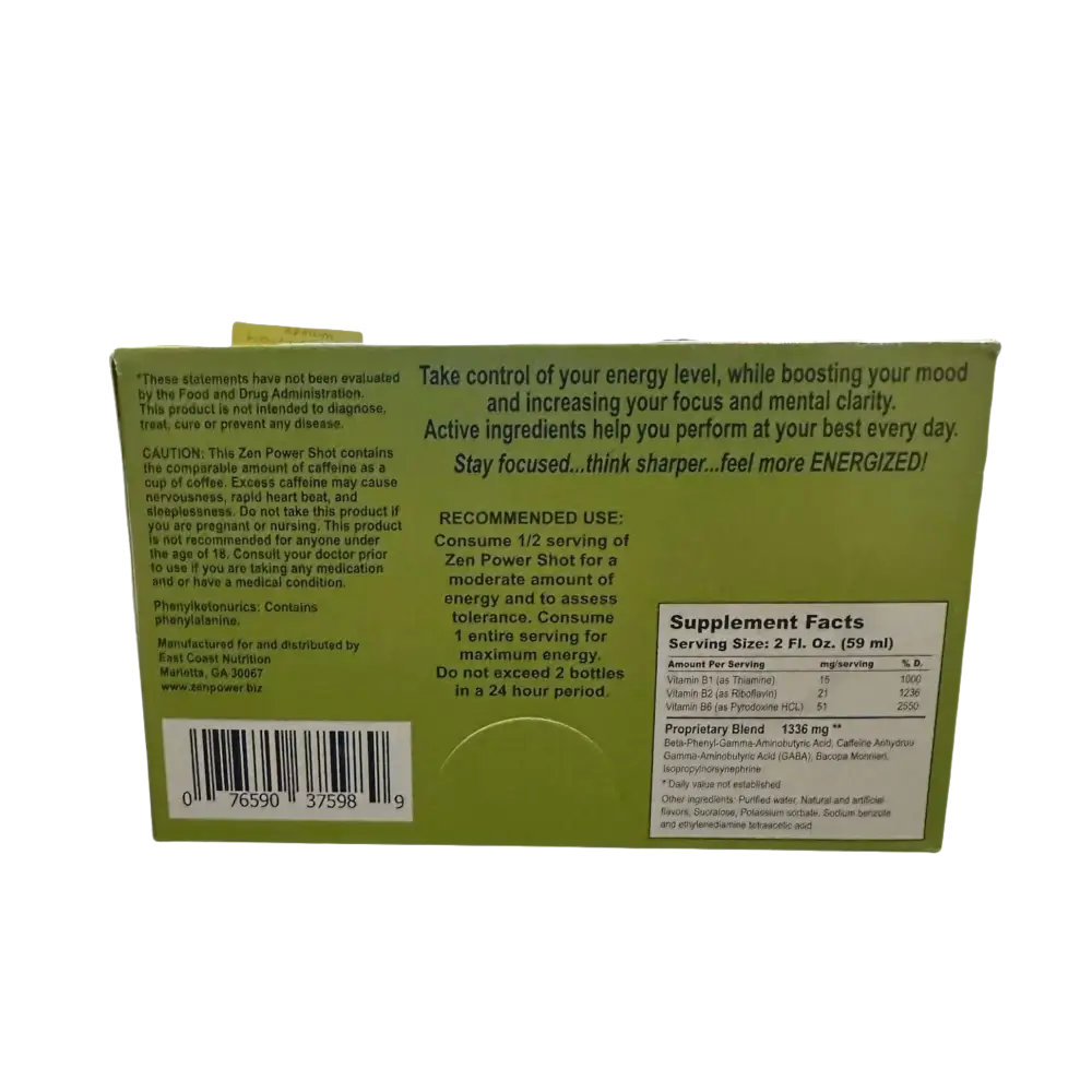 Zen Power 2oz Shot 12 Bottle of 2oz Zenpower Mood Enhancer Shot - Dietary Supplement