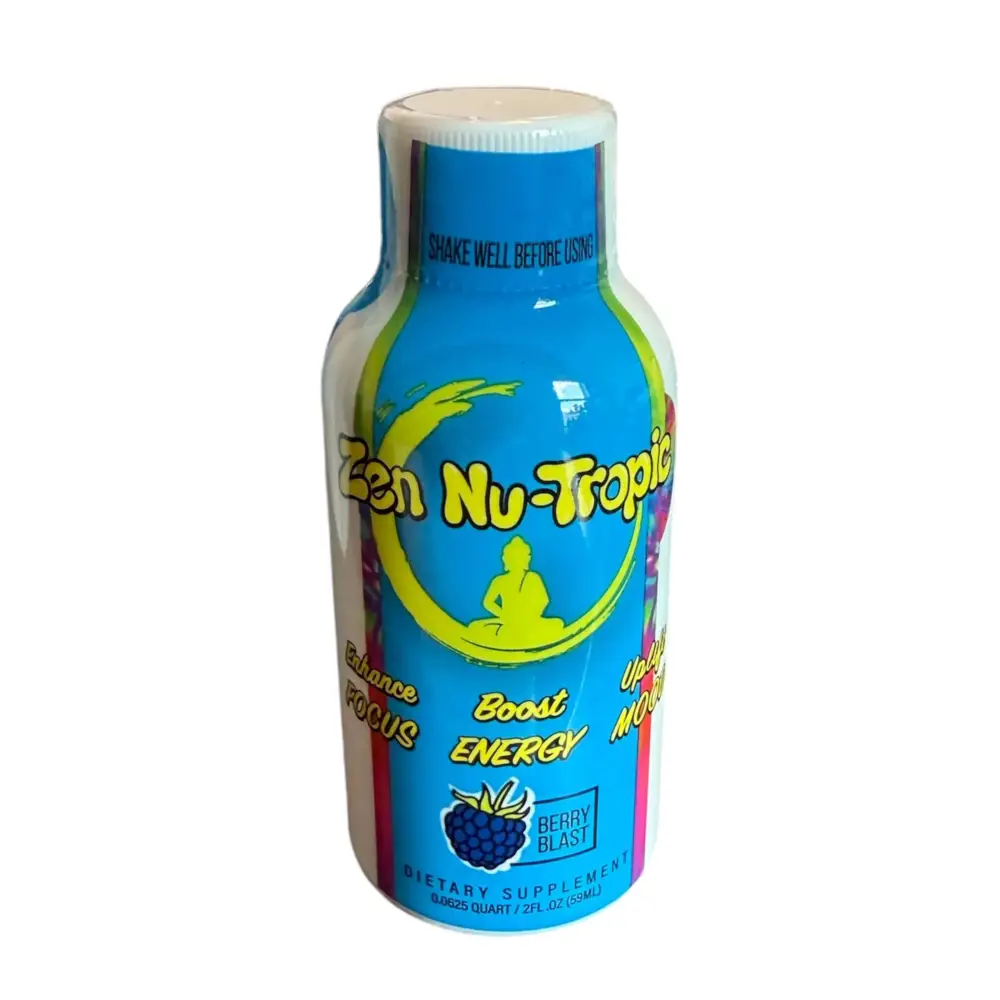 Zen Power Nu-Tropic 2oz Shot Berry Blast 12 Bottle of 2oz - Dietary Supplement
