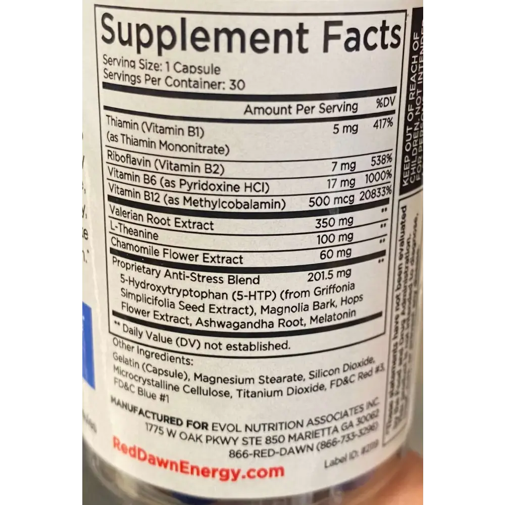 ZEN-X Stress & Anxiety Support 30 Count Capsule Bottle by Red Dawn - Dietary Supplement