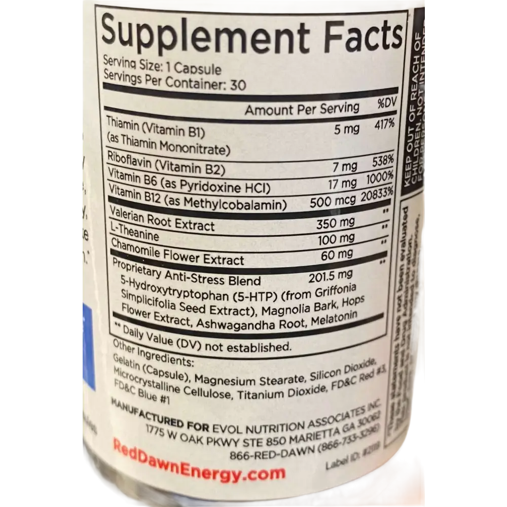 ZENX STRESS & ANXIETY SUPPORT 30 COUNT CAPSULE 2 BOTTLE BY RED DAWN - Dietary Supplement